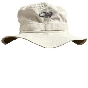 Outdoor Research Helios Sun Hat UPF 50+ Wide Brim Wicking Hike Fish Sand Medium